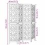 Voir la diapositive 6 : VIDAXL Cloison de separation 4 panneaux marron bois paulownia massif