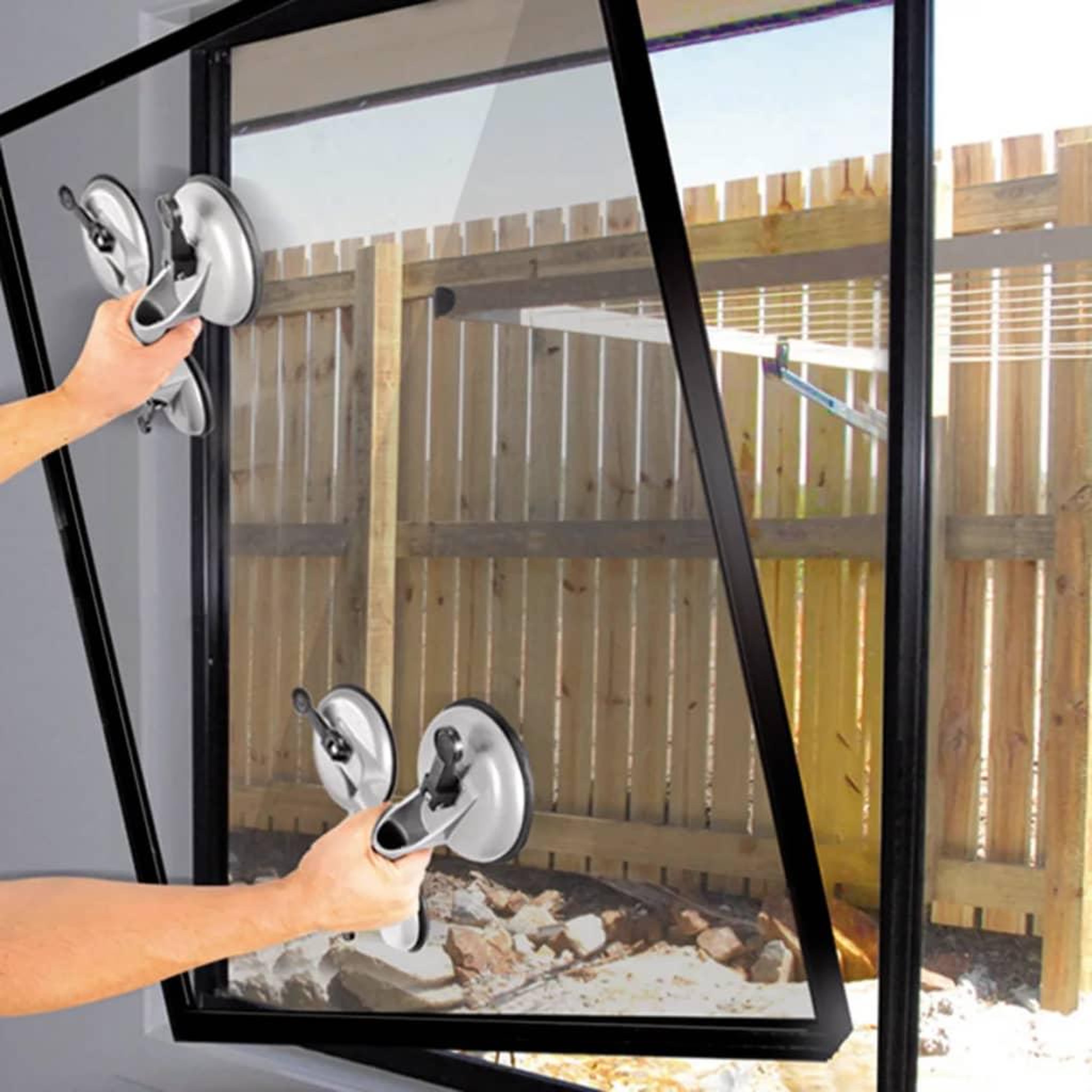 Voir la diapositive 3 : PROPLUS ProPlus Appareils de levage a vide avec 3 ventouses 2 pcs Aluminium