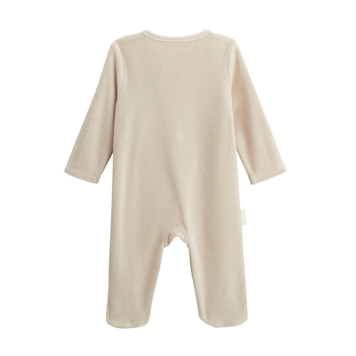 Petit Béguin Lot de 2 pyjamas bébé en velours ouverture zippée Câlins