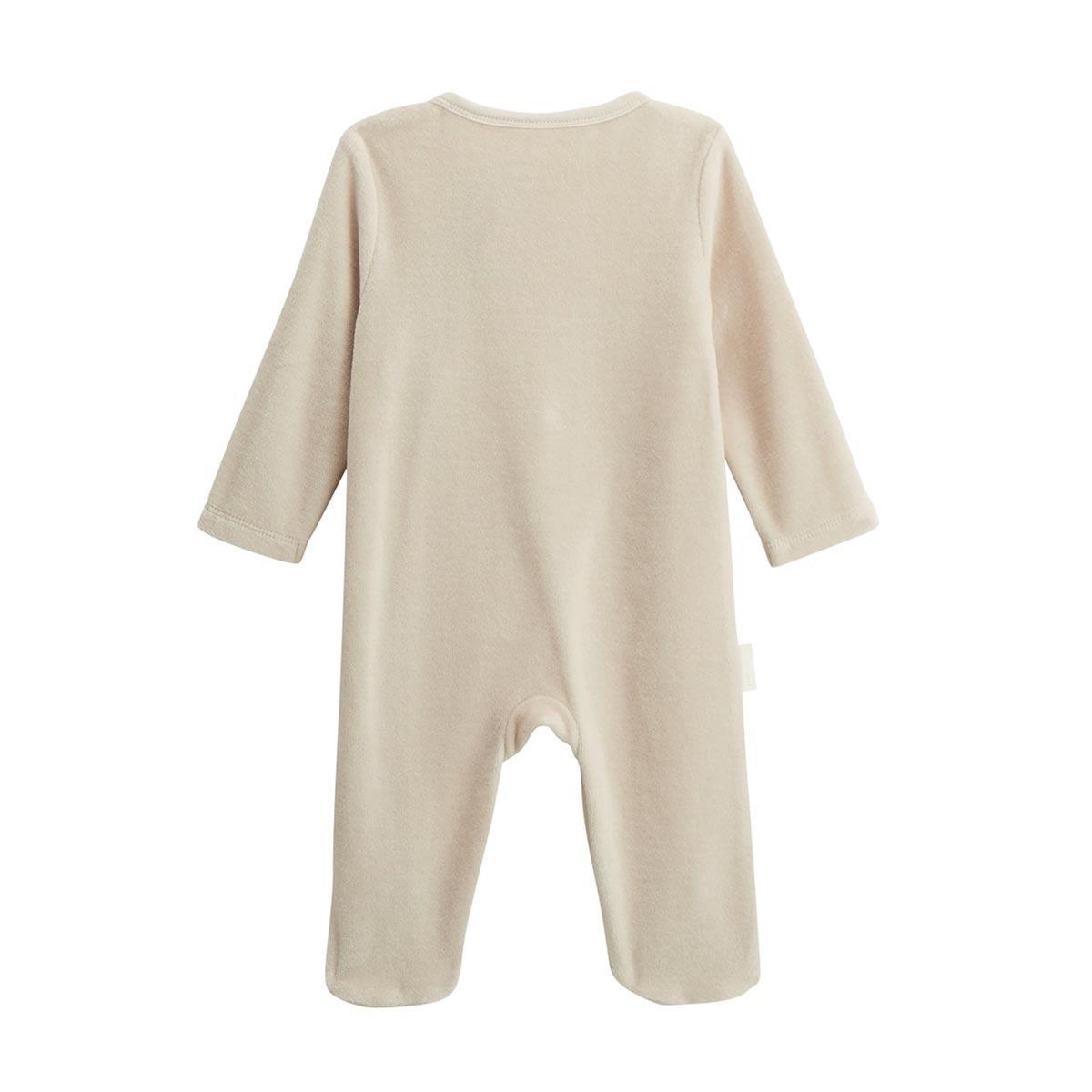 Petit Béguin Lot de 2 pyjamas bébé en velours ouverture zippée Câlins