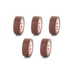 Scapa Lot de 5 rubans adhésifs électriques SCAPA - PVC - Marron - 15mm - 2702M-15