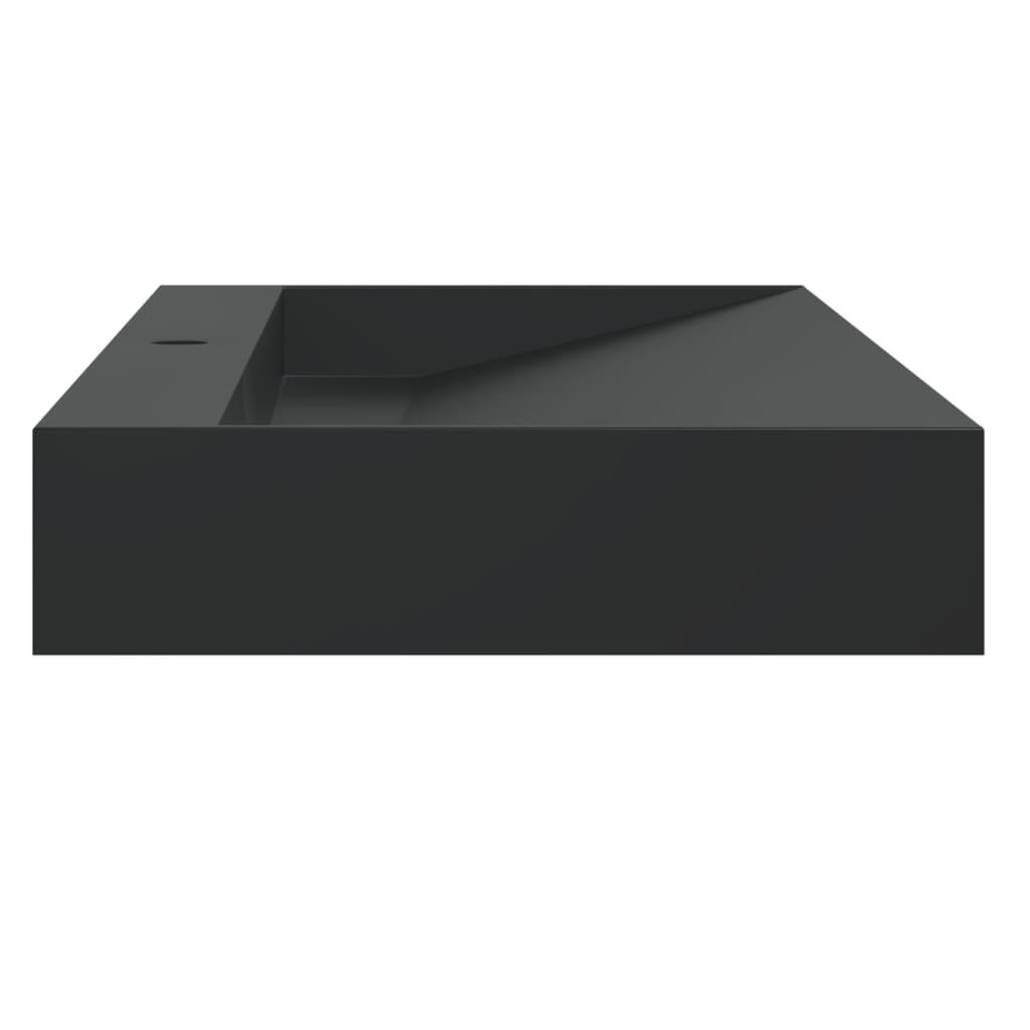 Voir la diapositive 5 : VIDAXL Vasque 120x46x11 cm fonte minerale/marbre noir mat