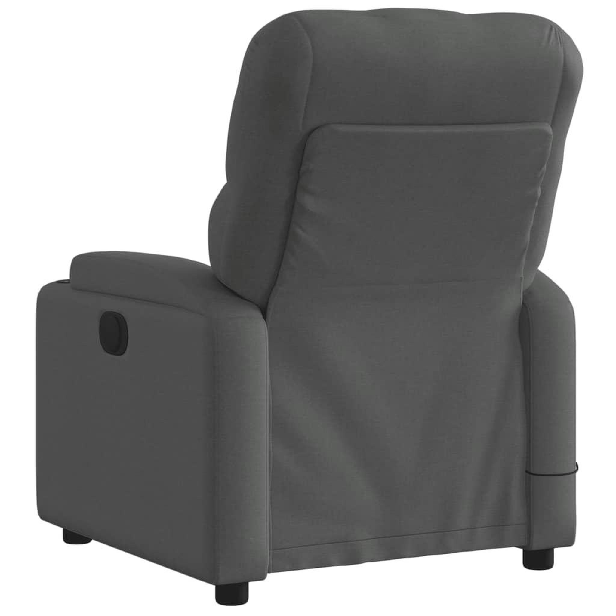 Voir la diapositive 5 : VIDAXL Fauteuil inclinable de massage electrique gris fonce tissu