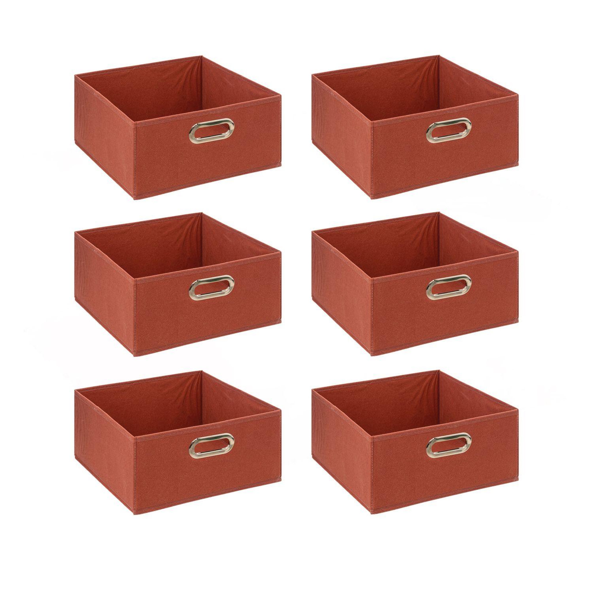 Voir la diapositive 1 : TOILINUX Lot de 6 boîtes de rangement en tissu MIX 'N MODUL