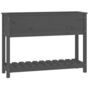 Voir la diapositive 2 : VIDAXL Jardiniere avec etagere Gris 111,5x34,5x81cm Bois massif de pin