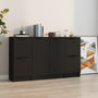 Voir la diapositive 1 : VIDAXL Buffets 3 pcs noir bois d'ingenierie