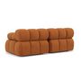 Voir la diapositive 4 : LISA DESIGN Ruby - canapé droit modulable 2 places en velours texturé