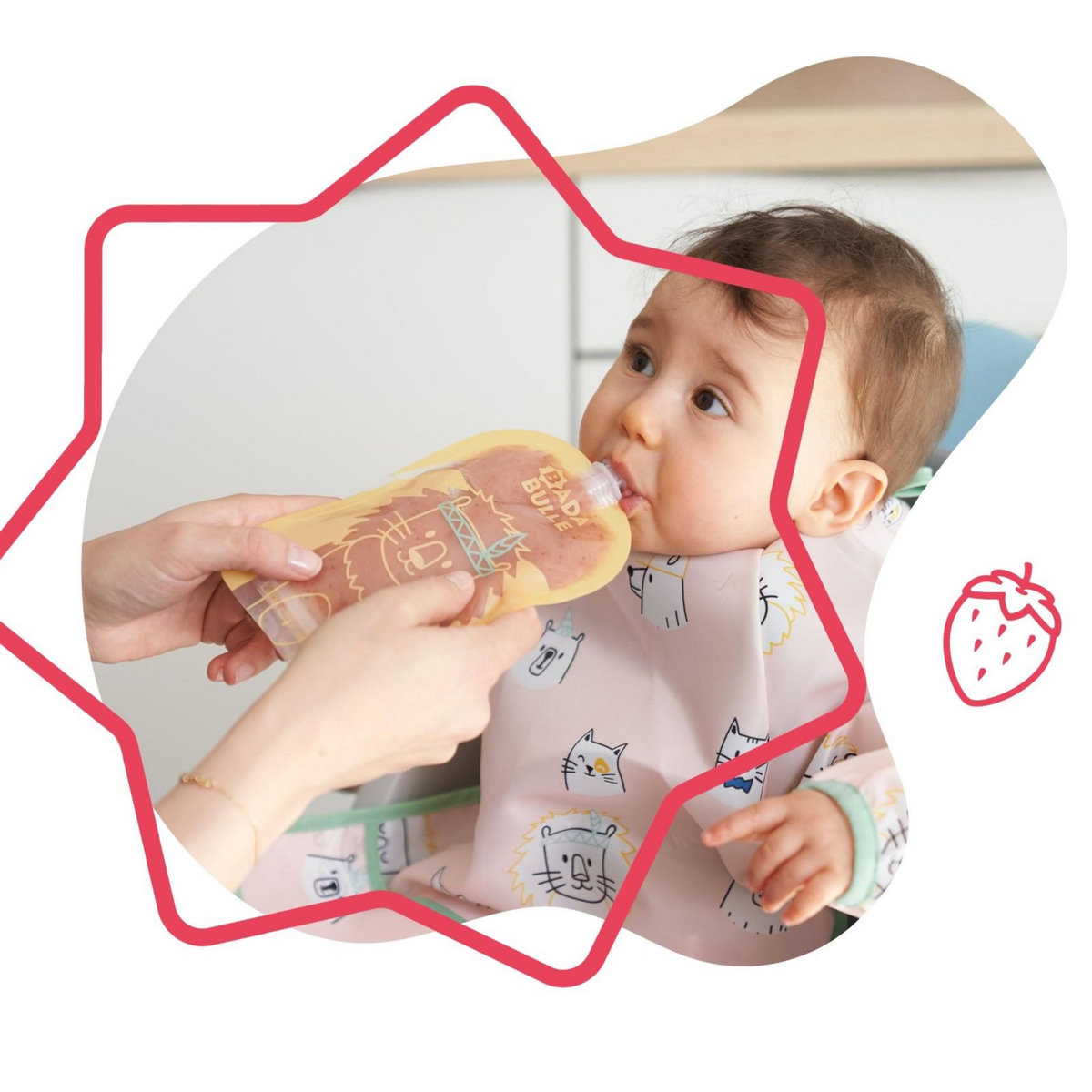 BADABULLE Gourdes réutilisables (Lot de 15) Badabulle - 150 ml