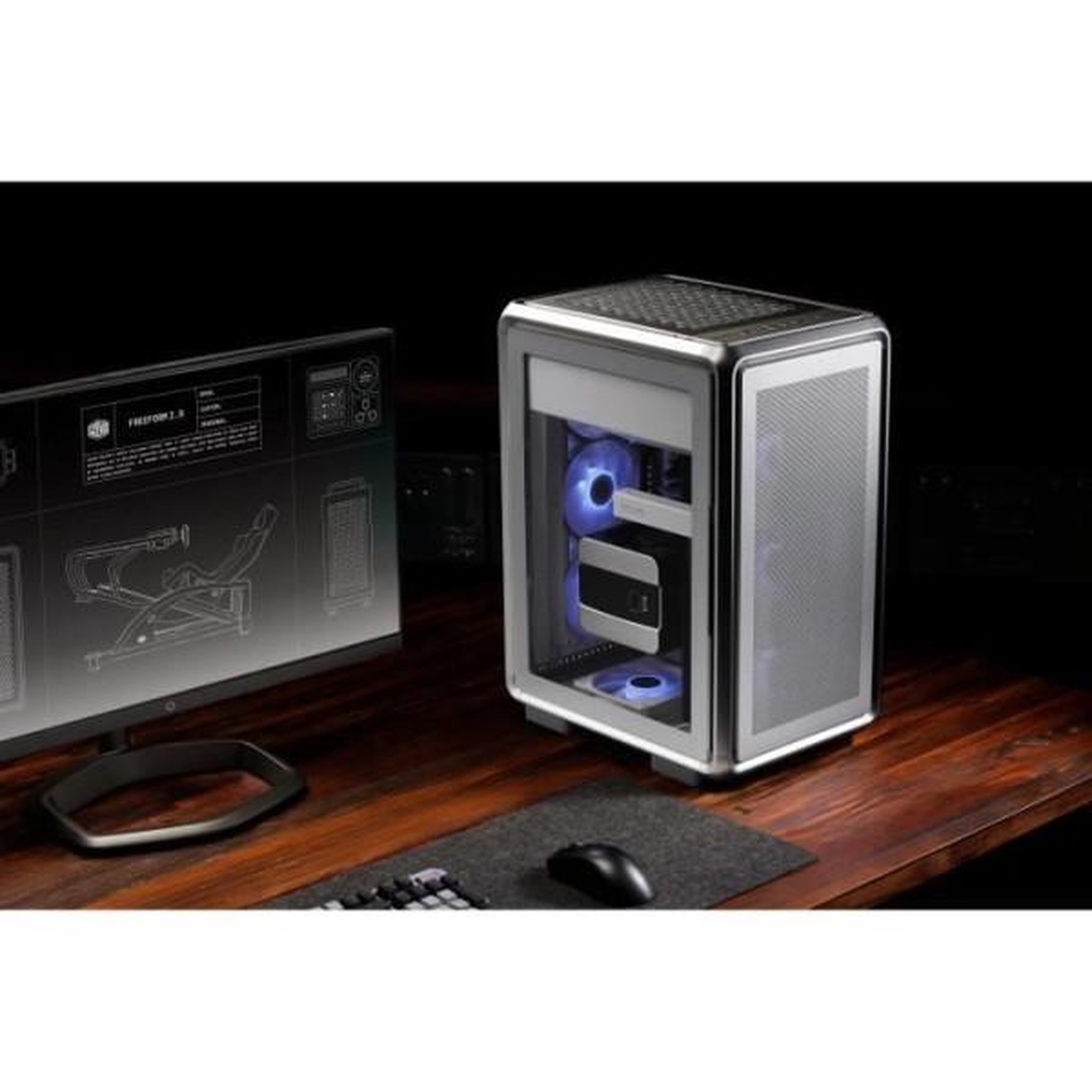 Voir la diapositive 6 : Cooler Master Boitier PC Gaming - COOLER MASTER - MF400M-SHNN-S00 - MasterFrame 400 Mesh Silver - Micro-ATX et Mini-ITX