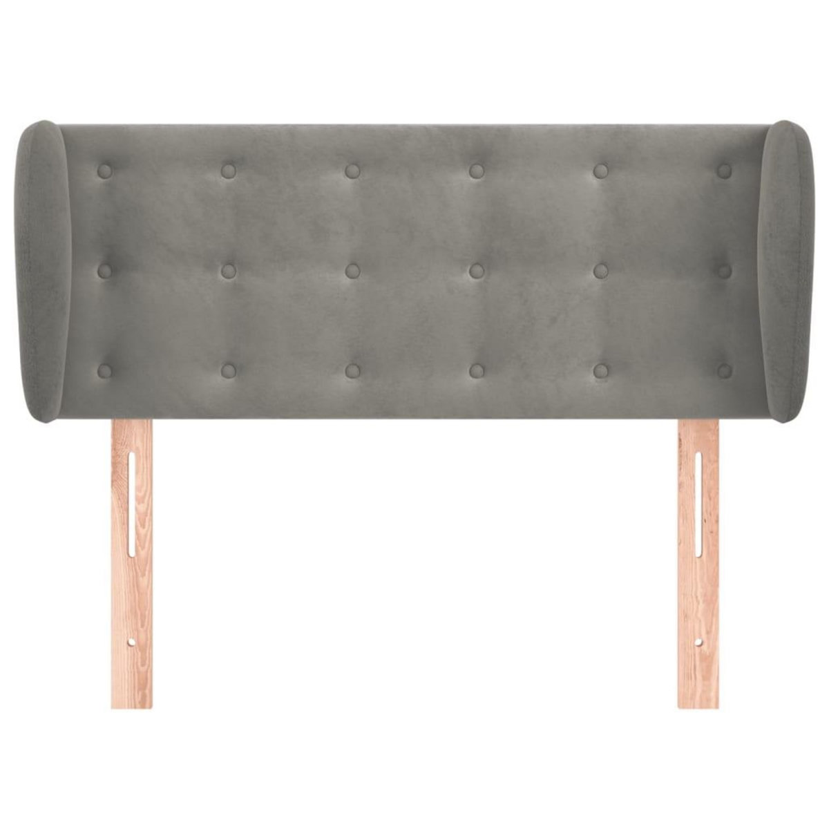 VIDAXL Tete de lit avec oreilles Gris clair 103x23x78/88 cm Velours