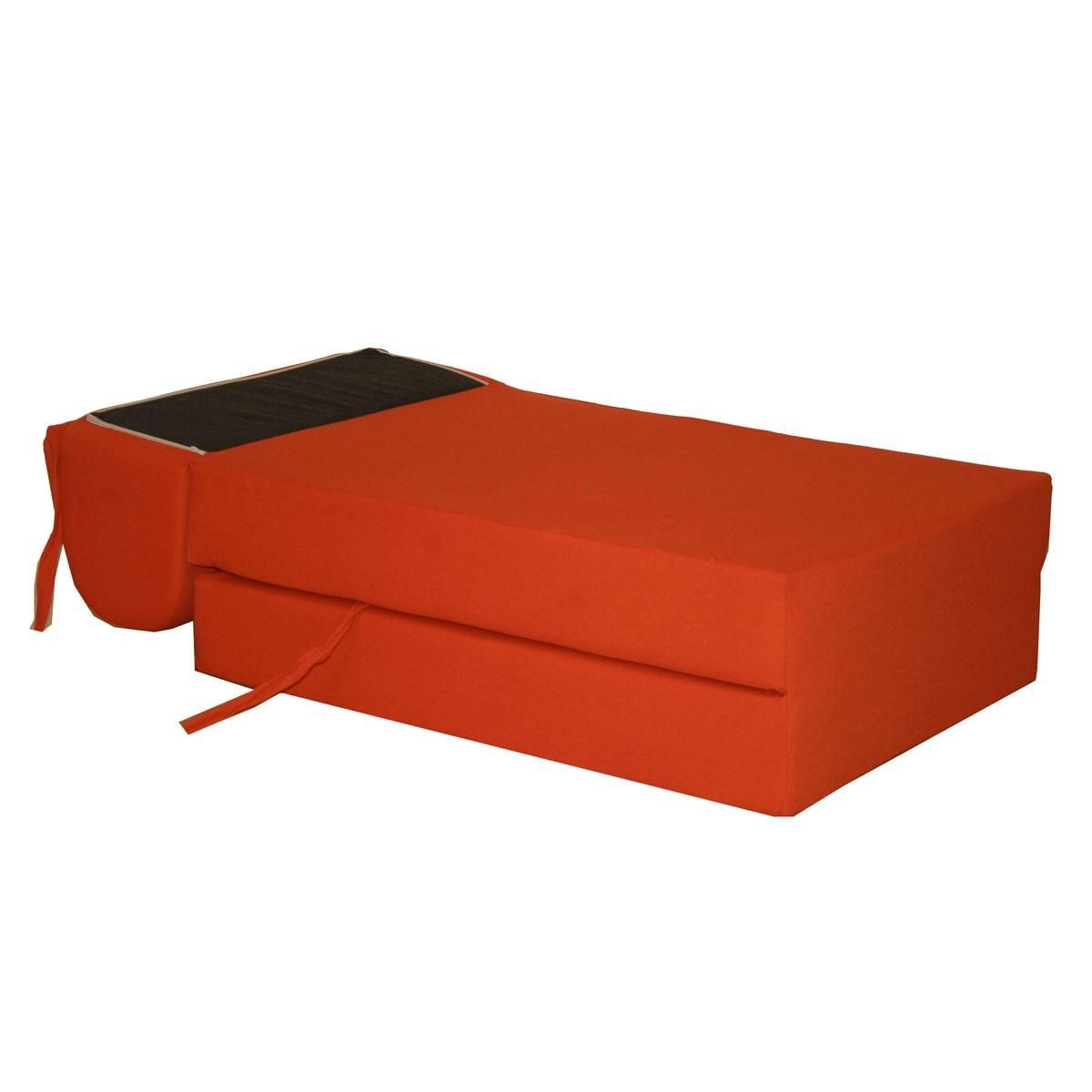 Chauffeuse convertible 1 place en tissu uni CHAPI