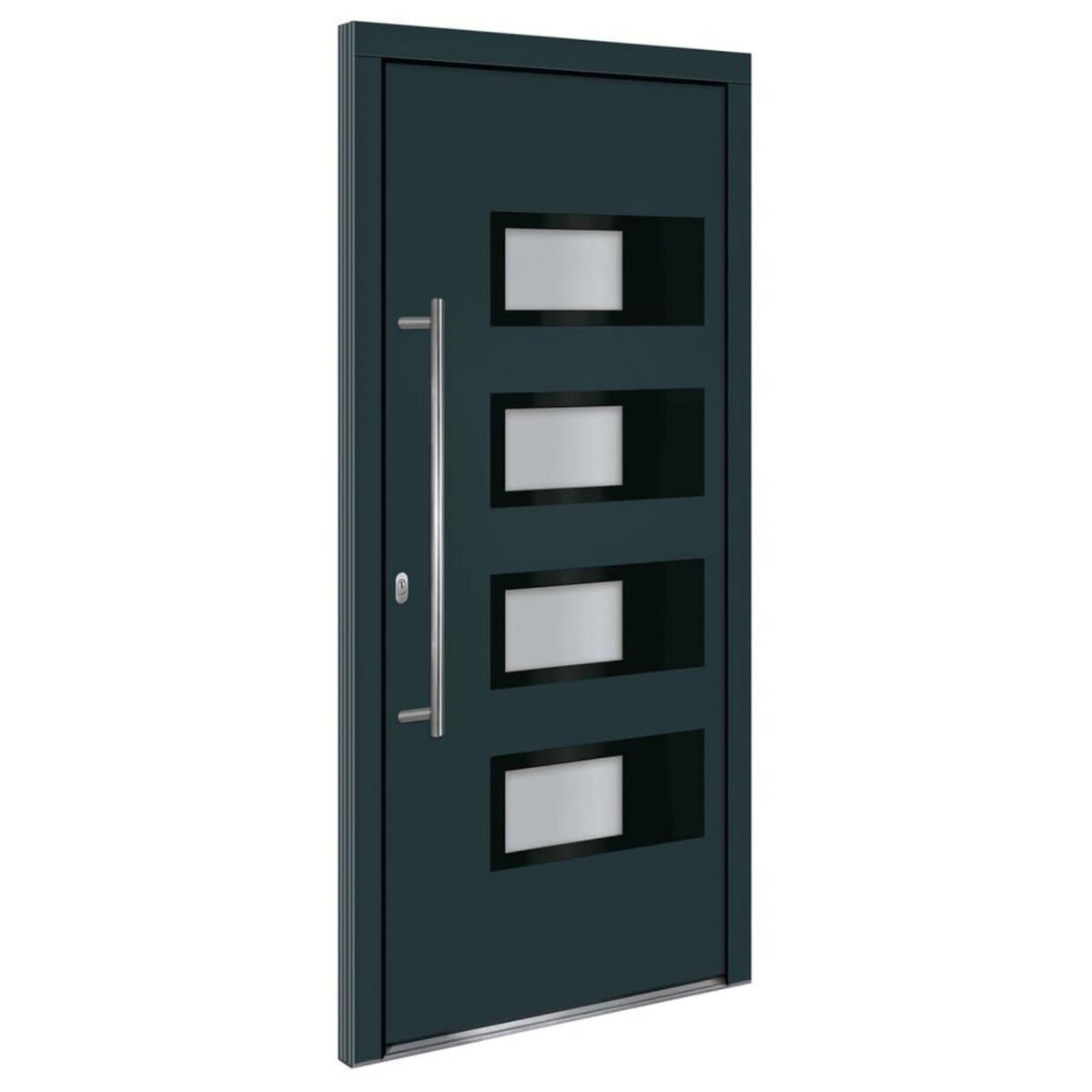 VIDAXL Porte d'entree Anthracite 100x210 cm Aluminium et PVC