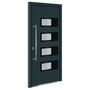 Voir la diapositive 2 : VIDAXL Porte d'entree Anthracite 100x210 cm Aluminium et PVC