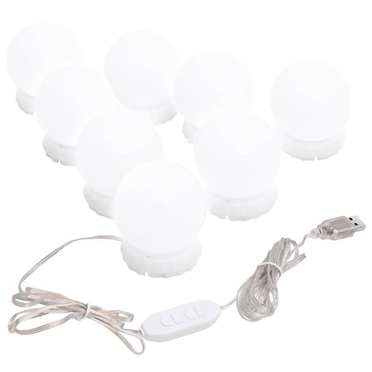 VIDAXL Lampe de miroir avec 8 ampoules LED Blanc chaud et blanc froid