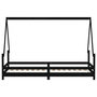 Voir la diapositive 5 : VIDAXL Cadre de lit pour enfants noir 80x200 cm bois de pin massif