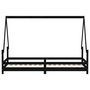 Voir la diapositive 5 : VIDAXL Cadre de lit pour enfants noir 80x200 cm bois de pin massif