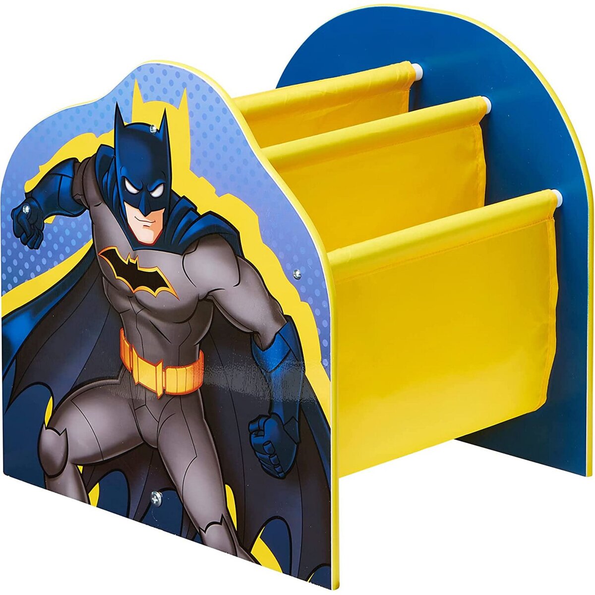 MOOSE TOYS Batman - Bibliothèque à pochettes pour enfants - Rangement de livres pour chambre d'enfant 