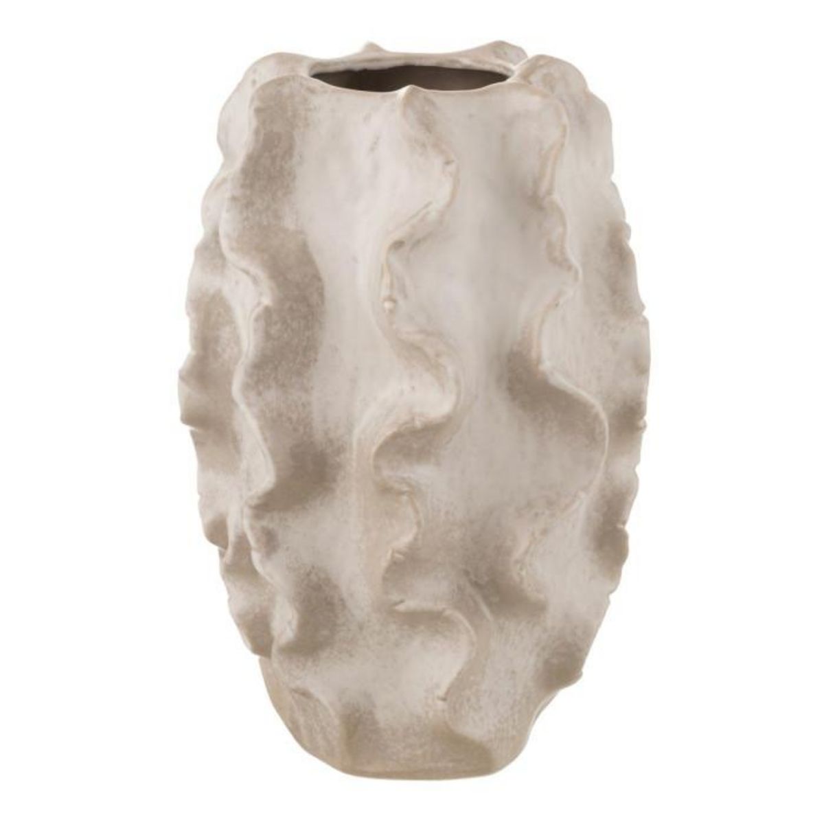 Paris Prix Vase Abstrait Vagues  Dewayne  37cm Beige