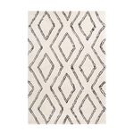 Paris Prix Tapis Imprimé Losange  Orlando  Ivoire. Coloris disponibles : Blanc