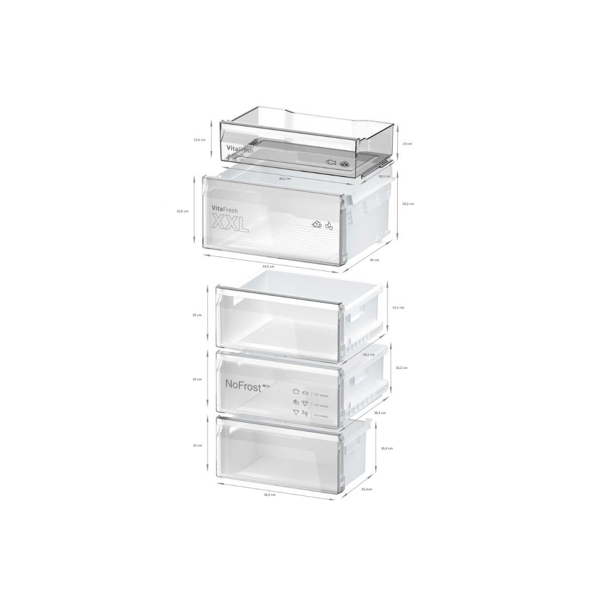 BOSCH Réfrigérateur combiné 60cm 363l blanc - KGN392WCF