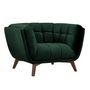 Voir la diapositive 6 : Rendez vous déco Fauteuil en velours vert foncé - Mona
