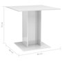 Voir la diapositive 6 : VIDAXL Table a manger blanc brillant 80x80x75 cm bois d'ingenierie