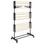 Voir la diapositive 3 : ID MARKET Séchoir à linge vertical pliable 3 niveaux MAXIMA capacité 20M noir et effet bois