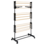 Voir la diapositive 3 : ID MARKET Séchoir à linge vertical pliable 3 niveaux MAXIMA capacité 20M noir et effet bois