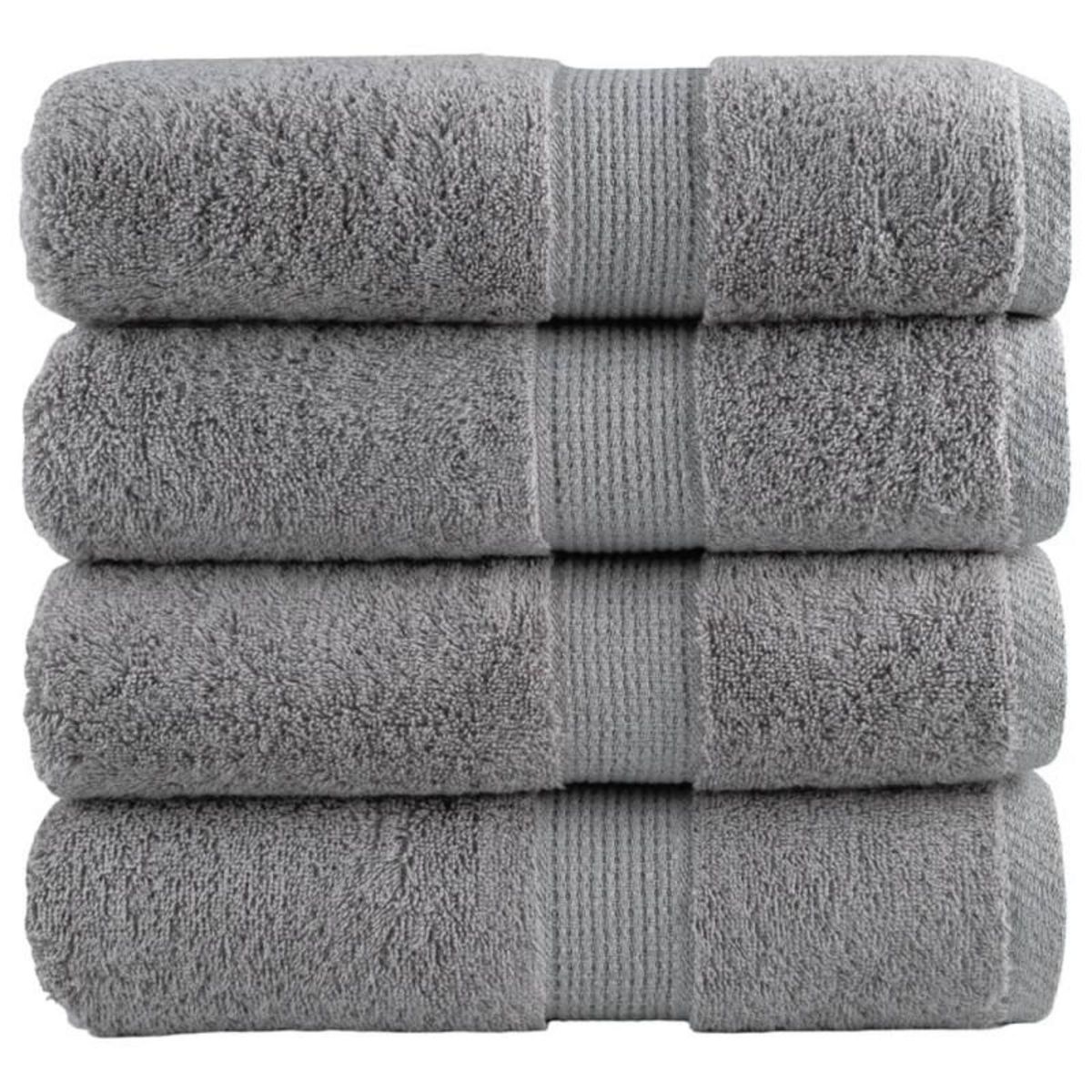 VIDAXL Serviettes de visage de qualité supérieure SOLUND 4 pcs gris