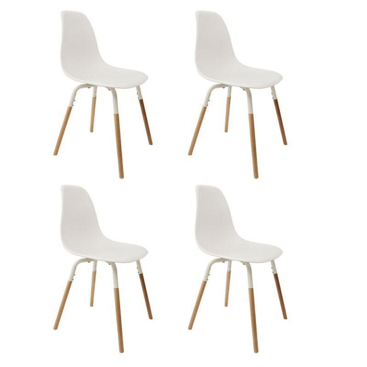 Paris Prix Lot de 4 Chaises Scandinaves  Phénix  81cm Blanc