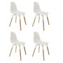 Voir la diapositive 1 : Paris Prix Lot de 4 Chaises Scandinaves  Phénix  81cm Blanc