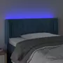 VIDAXL Tete de lit a LED Bleu fonce 83x16x78/88 cm Velours