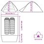 Voir la diapositive 6 : VIDAXL Tente de camping a dome 2 personne vert impermeable