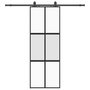 Voir la diapositive 2 : VIDAXL Porte coulissante kit quincaillerie noir 76x205 cm verre trempe