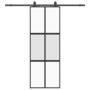 Voir la diapositive 2 : VIDAXL Porte coulissante kit quincaillerie noir 76x205 cm verre trempe