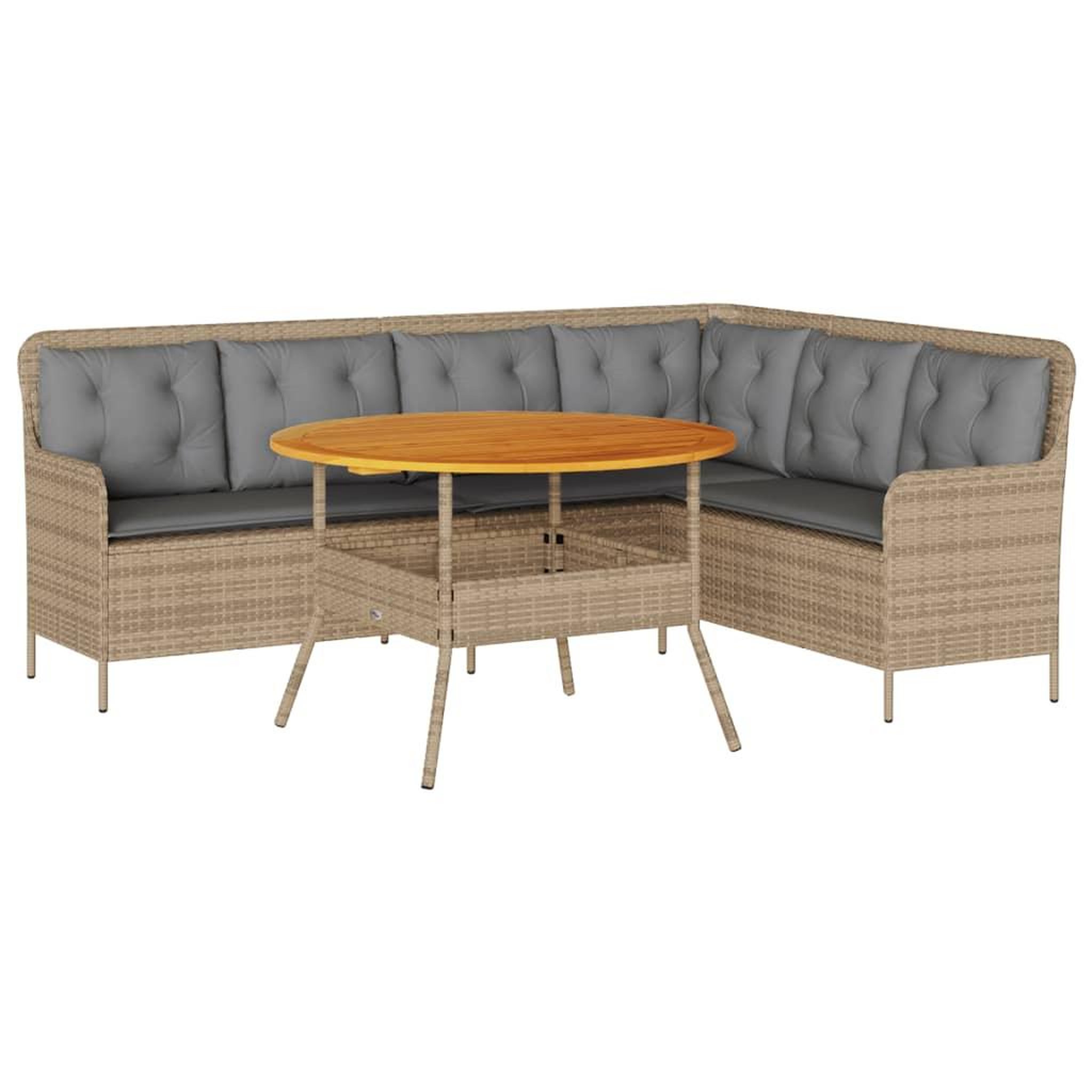 Voir la diapositive 2 : VIDAXL Salon de jardin avec coussins 2 pcs beige resine tressee