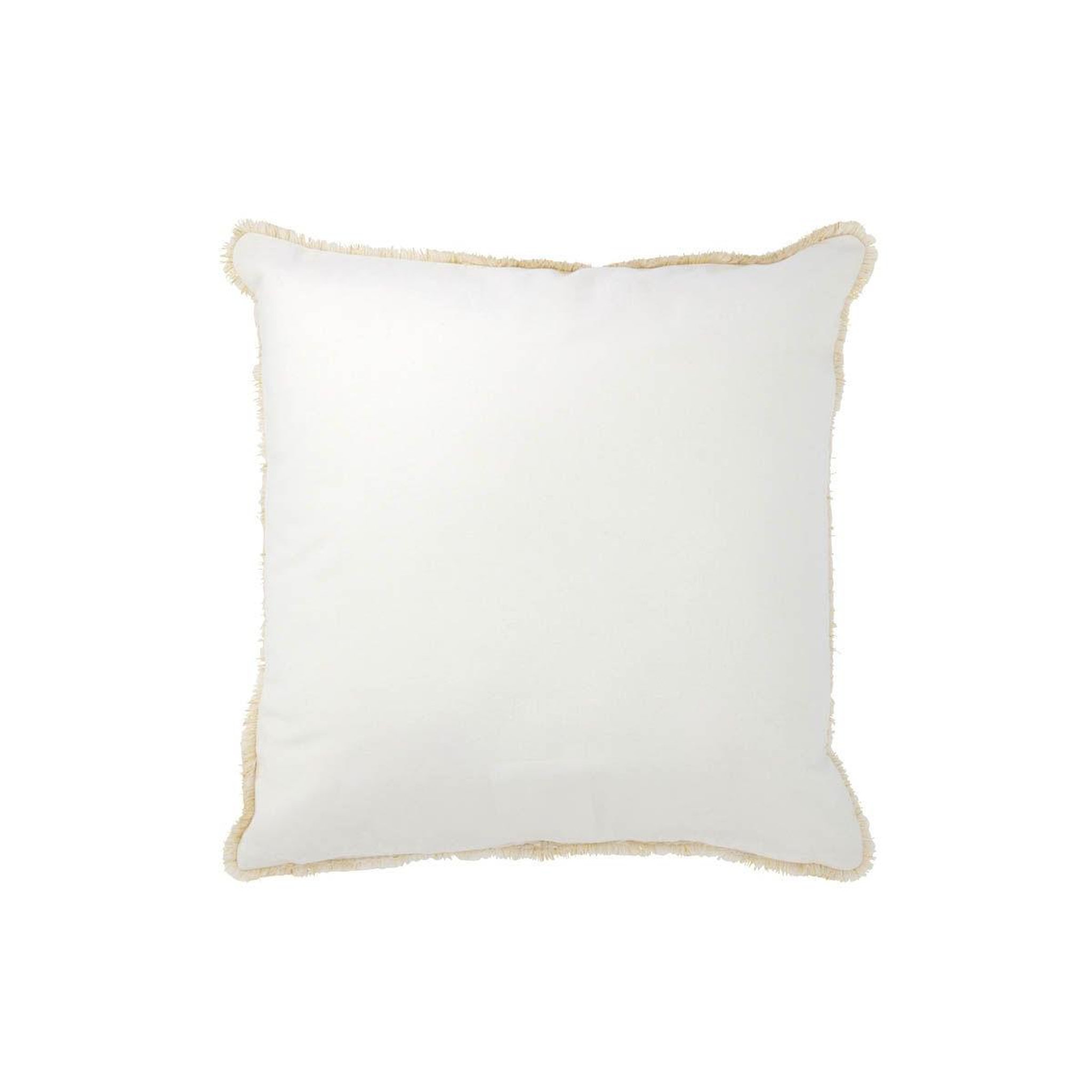 Voir la diapositive 2 : J-LINE Coussin déco sapin  ellis  45x45cm blanc