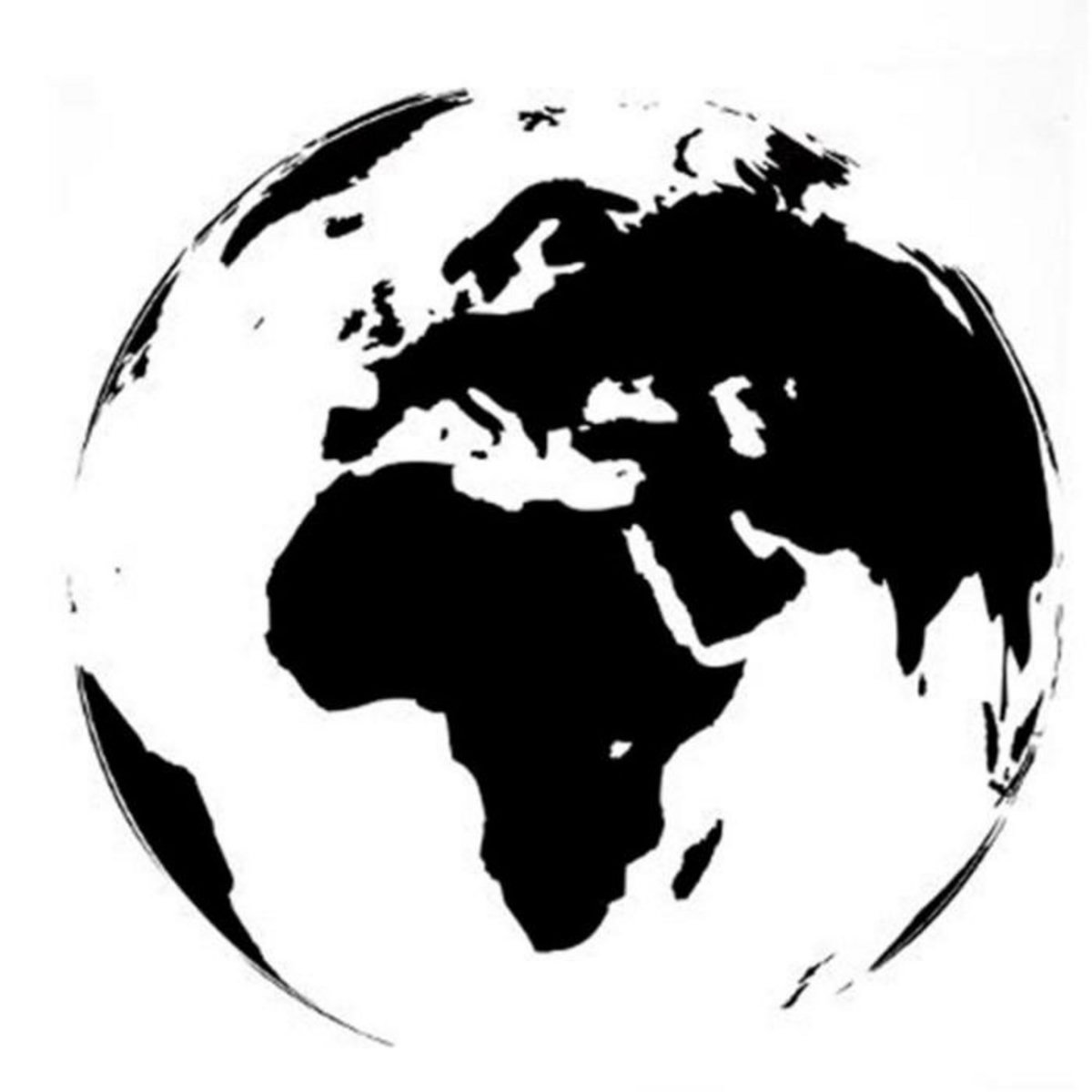 ATMOSPHERA Sticker Plat Déco  Carte  60cm Noir & Blanc