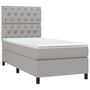 Voir la diapositive 3 : VIDAXL Sommier a lattes de lit avec matelas Gris clair 80x200 cm Tissu
