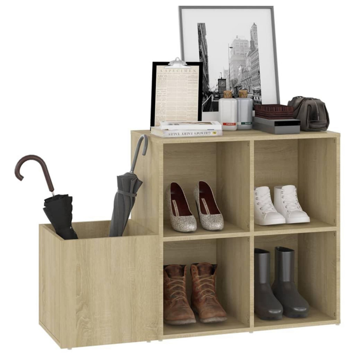 VIDAXL Armoire a chaussures d'entree chene sonoma bois ingenierie