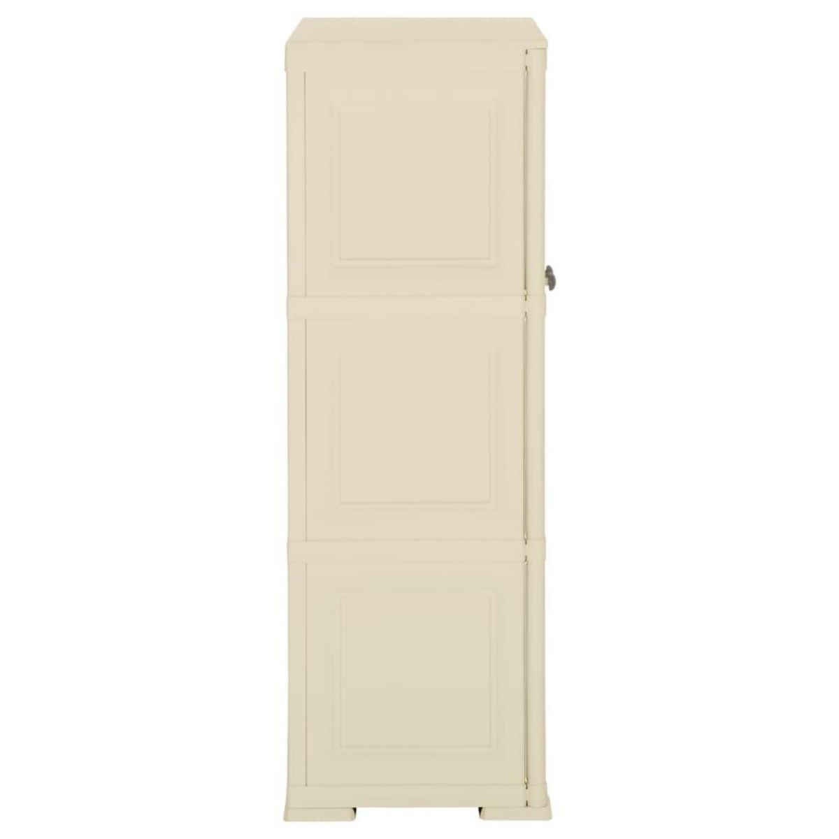 VIDAXL Armoire plastique 79x43x125 cm design de bois blanc angora