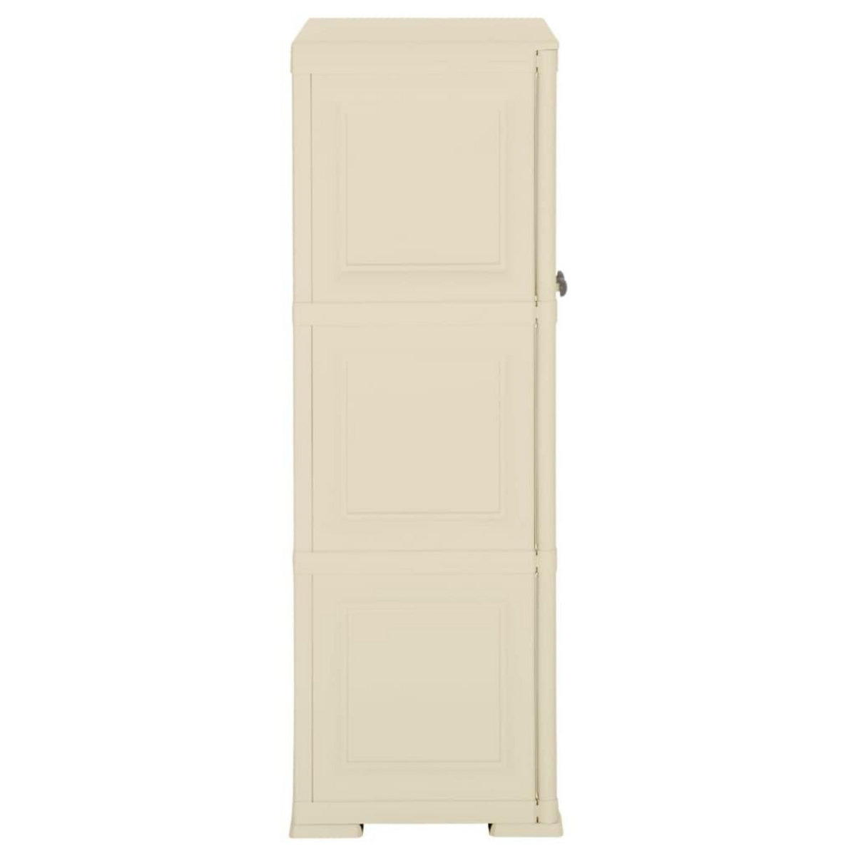 VIDAXL Armoire plastique 79x43x125 cm design de bois blanc angora