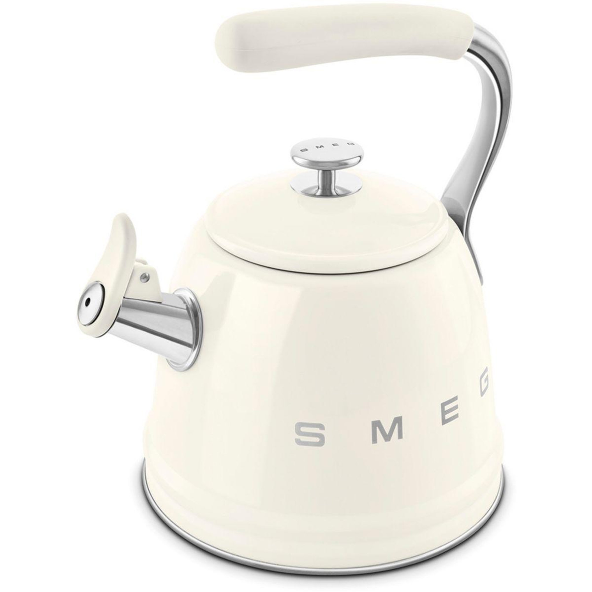 Voir la diapositive 5 : SMEG Bouilloire sifflante 2.3l crème