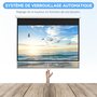Voir la diapositive 4 : HOMCOM Écran de projection home-cinéma format 16:9 80 pouces 4K HD dim. 187L x 150H cm blanc