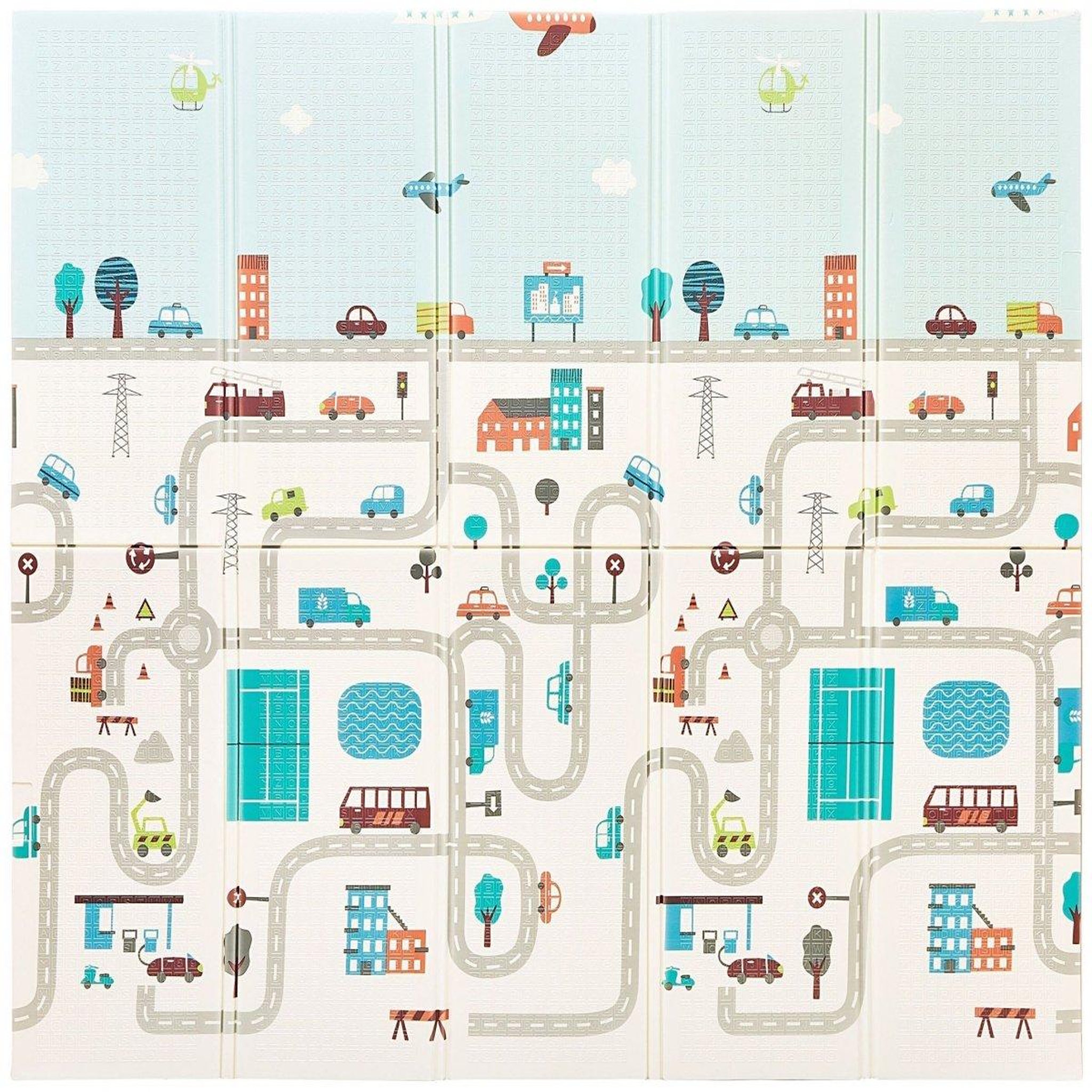 Voir la diapositive 2 : MAMABRUM Mamabrum Tapis D'éveil Bébé Tapis Jeux en Mousse 180 x 200, Double Face XXL - Pliant- Antidérapant