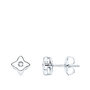 Voir la diapositive 1 : L'ATELIER D'AZUR Boucles d'Oreilles Etoiles Solitaires Diamants de Synthèse 0.03 Carats - Or 18 Carats 750 Blanc