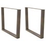 Voir la diapositive 1 : VIDAXL Pieds de table a manger forme de V 2 pcs 100x(72-73,3) cm acier