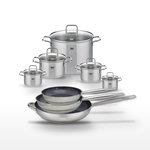 ELO Lot de 3 Poêles céramiques Elo Profi Therm Platinum 24/28/32 cm et 5 Faitouts Elo Citrin