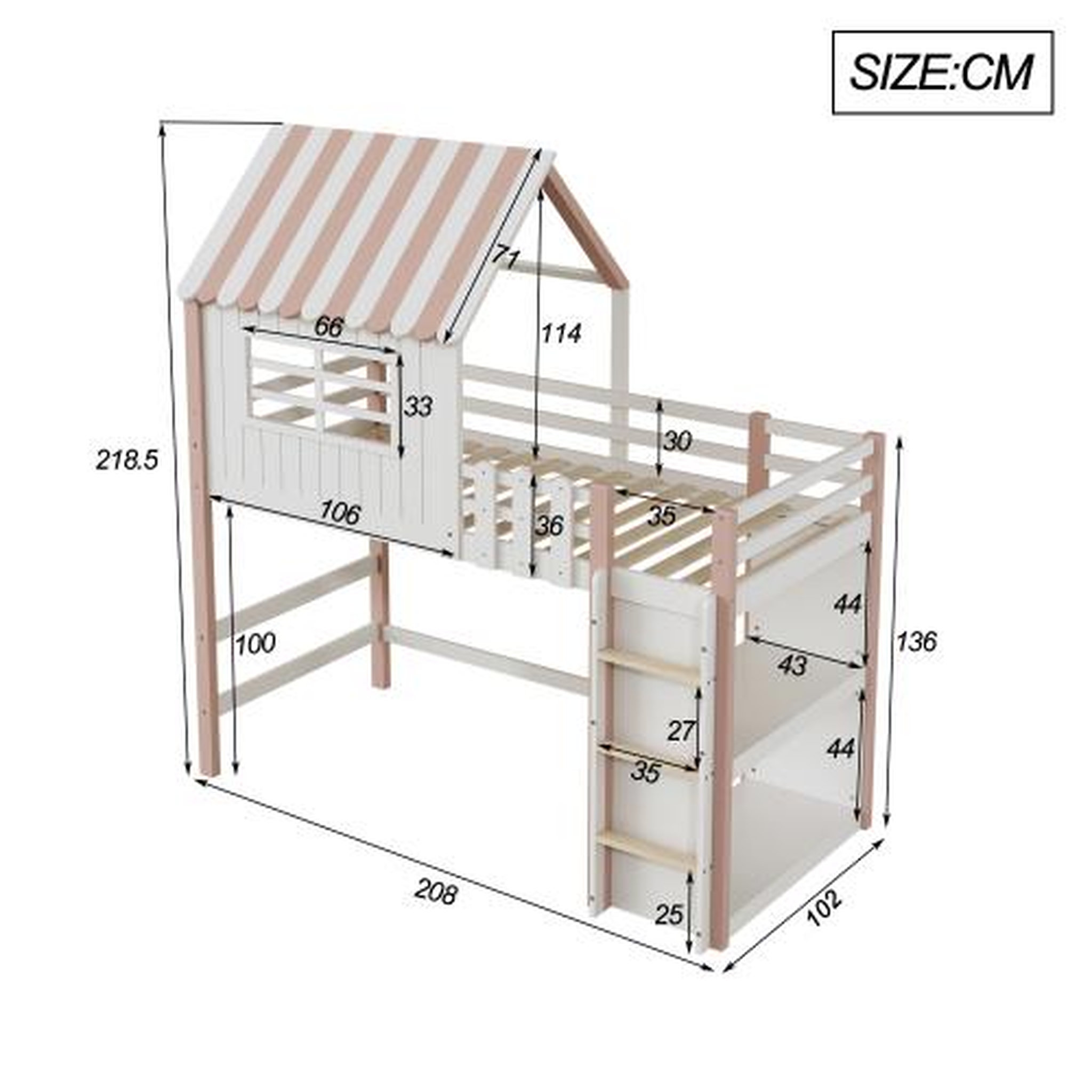 Voir la diapositive 3 : MERAX Lit mezzanine enfant