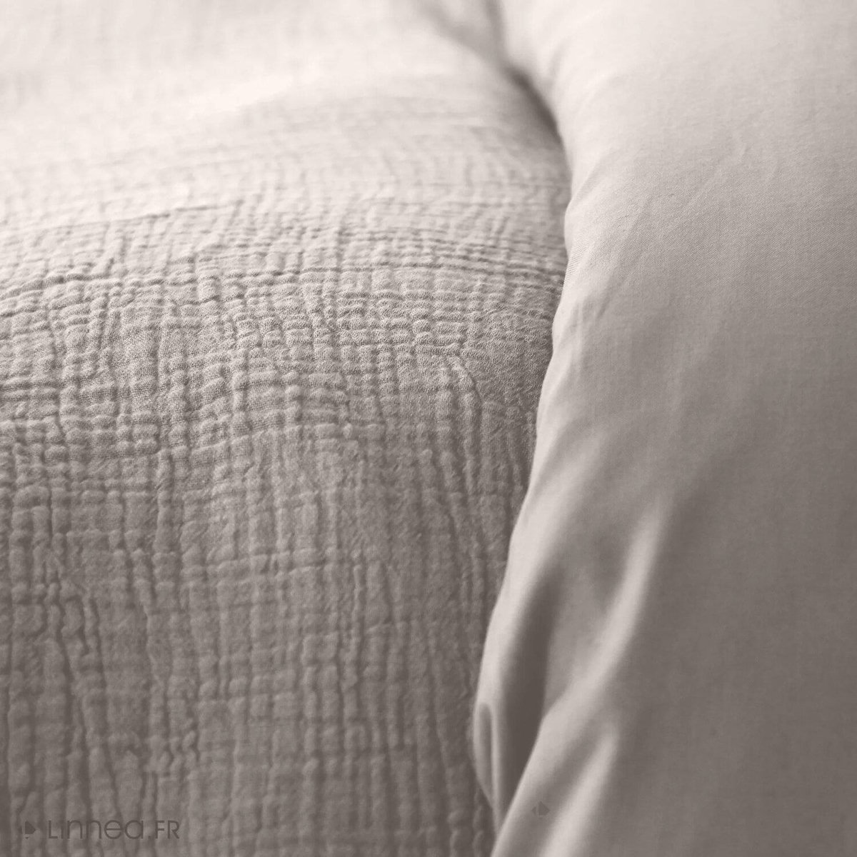 Home collection Parure housse de couette 100% gaze de coton